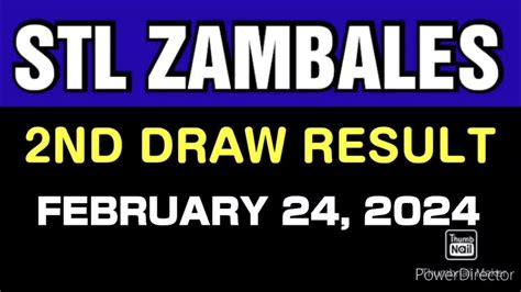 stl zambales 2nd draw today|STL Zambales Results February 1 to 29, 2024.